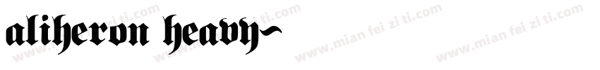 aliheron heavy字体转换